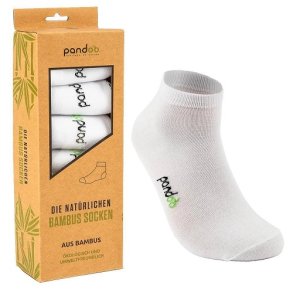 Pandoo - Witte Low Cut bamboe sokken - Maat 35-38