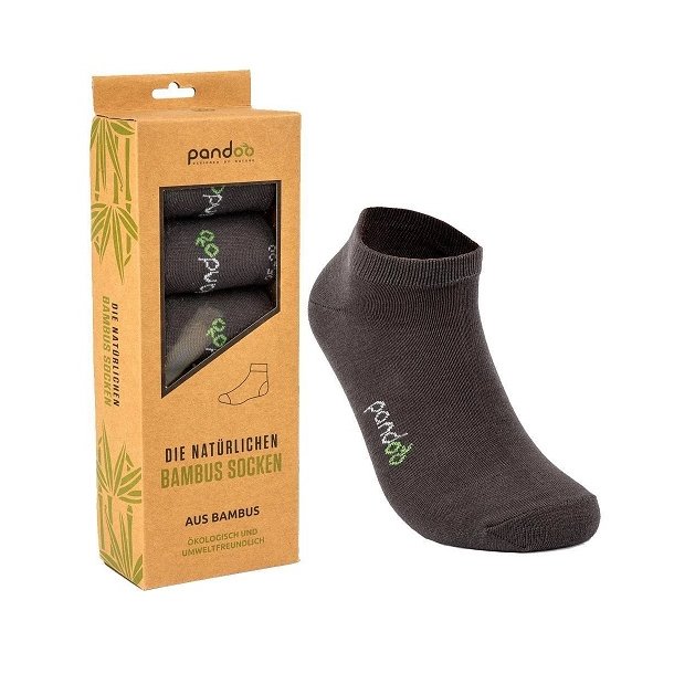 Pandoo - Grey Low Cut Bamboo Socks - Size 39 - 42