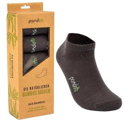 Pandoo - Grey Low Cut Bamboo Socks - Size 35-38