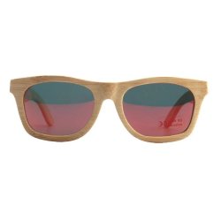 pandoo - Light bamboo Polaroid sunglasses - Orange