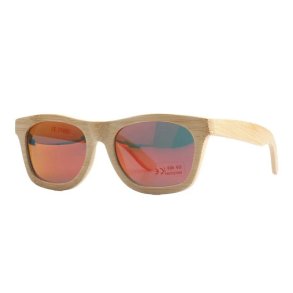 pandoo - Light bamboo Polaroid sunglasses - Orange