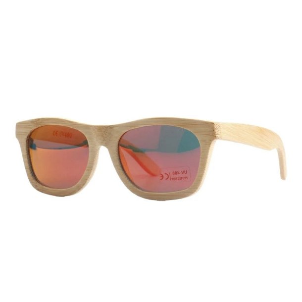 pandoo - Light bamboo Polaroid sunglasses - Orange