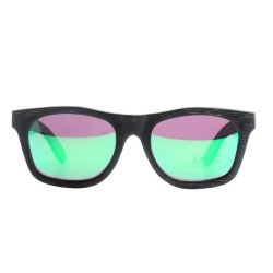 pandoo - Dark bamboo Polaroid sunglasses - Green