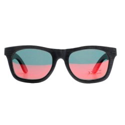 pandoo - Dark bamboo Polaroid sunglasses - orange