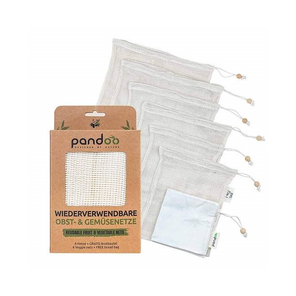 Pandoo - Frugt-Grnt Net &amp; Brdpose i kologisk Bomuld