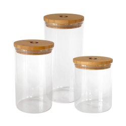 Pandoo - Storage Glass with Bamboo Lid 1300 ml