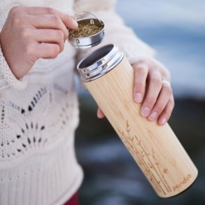 Pandoo - Termosmugg i bambu med tefilter - 480ml 