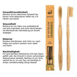 Pandoo - 4-pack of Bamboo Children's Toothbrushes