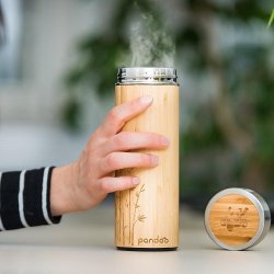 Pandoo - Bamboo termo mug with tea filter - 360ml