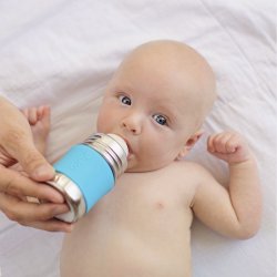 Pura - Kiki Baby Sutteflaske 0+ mdr. Aqua 150ml - Slow flow