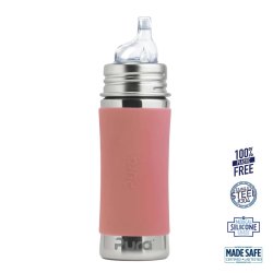 Pura - Sipper Spouts Baby Sutteflaske 6+ mdr. Rosa 325ml - Fast flow