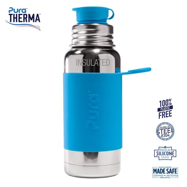 Pura - Therma Sportsflaske Big Mouth Aqua 475ml 