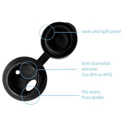 Pura - Therma Sportsflaske Big Mouth black 475ml 