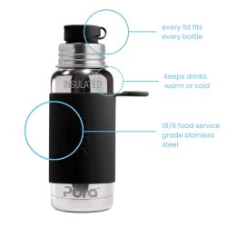 Pura - Therma Sportsflaske Big Mouth black 475ml 