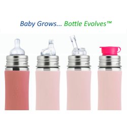 Pura - Kiki Baby Sutteflaske 3+ mdr. Rosa 325ml - Medium flow