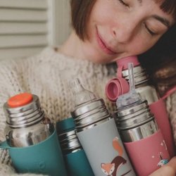 Pura - Sipper Spouts Baby Sutteflaske 6+ mdr. Grey Fox 325ml - Fast flow