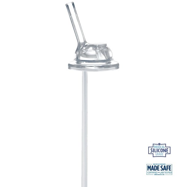 Pura� - Kiki� Baby silikone flaskesut 6+ mdr. - Straw Fast flow med tilbagel�bsventil 