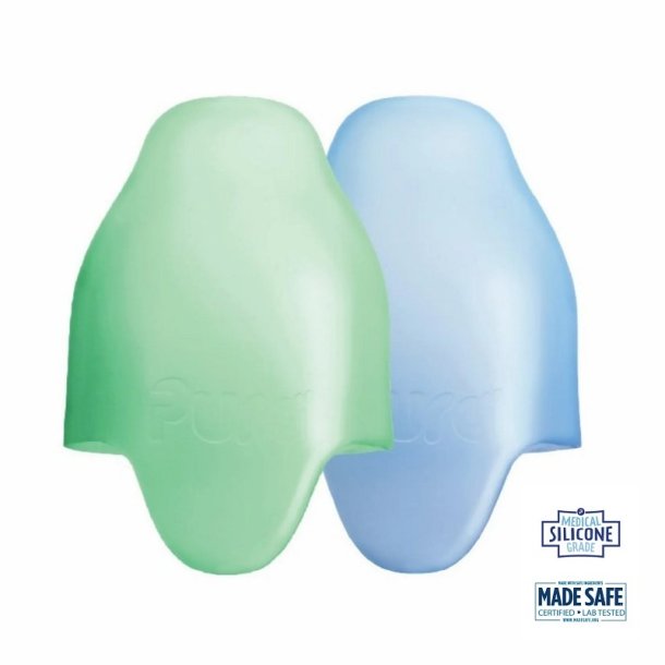 Pura Kiki - Baby Sutteflaske Silikone Cover - baby blue &amp; green