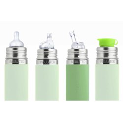 Pura - Sipper Spouts Baby Sutteflaske 6+ mdr. Moss 325ml - Fast flow