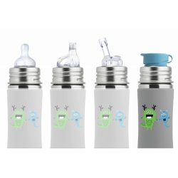 Pura - Big Mouth SPORTSflaske Grey Cartoon 325ml 