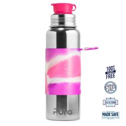Pura - Big Mouth SPORTSflaske Pink Swirl 850ml 