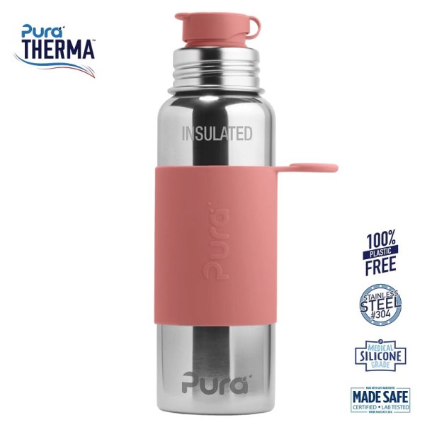 Pura - Therma Sportsflaske Big Mouth Rosa 650ml 