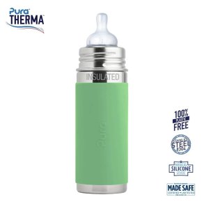 Pura� - Therma� Kiki� Baby Sutteflaske 3+ mdr. moss 260ml - Medium flow