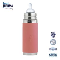 Pura - Therma Kiki Baby Sutteflaske 3+ mdr. Rosa 260ml - Medium flow