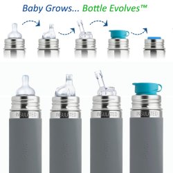 Pura - Therma Kiki Sipper Baby Sutteflaske 6+ mdr. Aqua 260ml - Fast flow