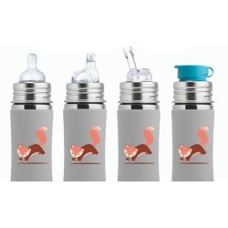 Pura - Kiki Baby Sutteflaske 3+ mdr. fox cartoon 325ml - Medium flow