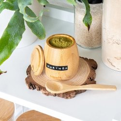 puremetics - Bambuskrukke til Kosmetik med Ske