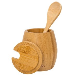 puremetics - Bambuburk fr kosmetika med sked