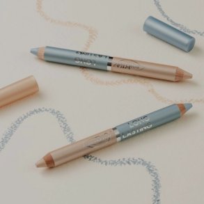 puroBIO Cosmetics - Long Lasting eyeduo pencil satin champagne & satin sky blue 101