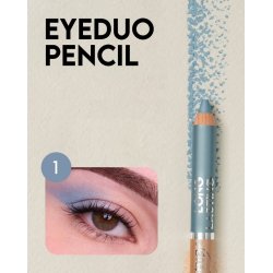 puroBIO Cosmetics - Long Lasting eyeduo pencil satin champagne &amp; satin sky blue 101