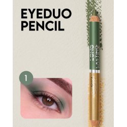 puroBIO Cosmetics - Long Lasting eyeduo pencil satin gold  &amp; satin moss 102