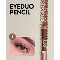 puroBIO Cosmetics - Long Lasting eyeduo pencil satin pink &amp; mat warm brown 103
