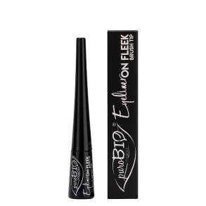puroBIO Cosmetics - Flydende Eyeliner med brush tip - sort 