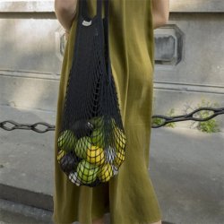 RESTPARTI - BOWEEVIL indkbsnet med lange hanke i antracit 