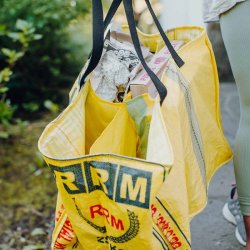 Rice &amp; Carry - Upcycling sorting bag with 4 large compartments