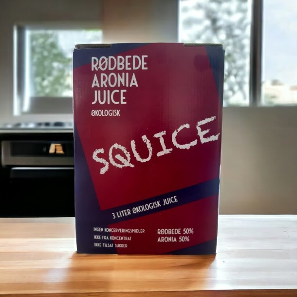 SQUICE - kologisk Aronia &amp; rdbedejuice - Koldpresset