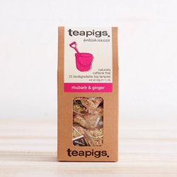 teapigs - rhubarb &amp; ginger tea - british classic
