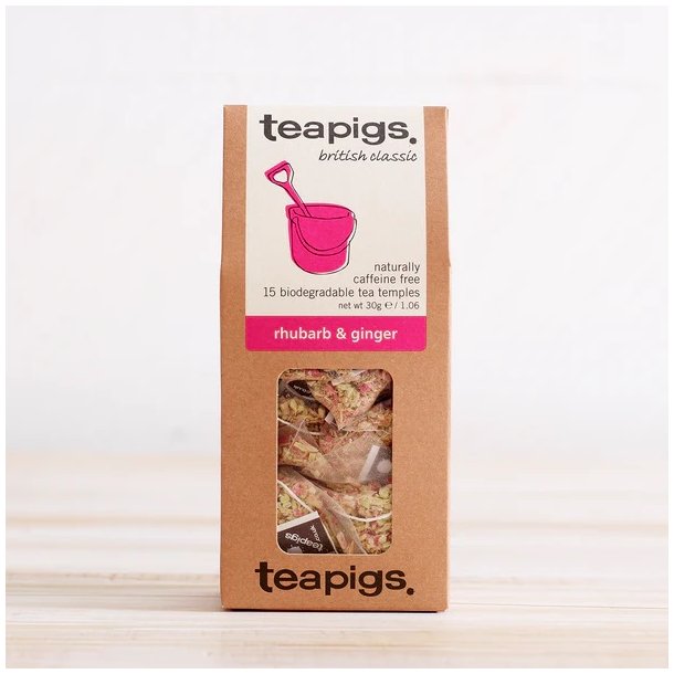 teapigs - rhubarb &amp; ginger tea - british classic