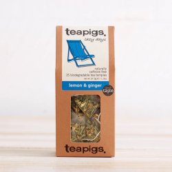 teapigs - organic lemon &amp; ginger tea - lazy days