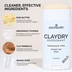 zionhealth - Bio Claydry deodorant - fragrance free