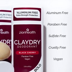 zionhealth - Bio Claydry deodorant - Black Cherry
