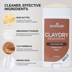 zionhealth - Bio Claydry deodorant - Cedarwood