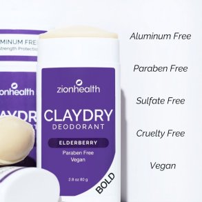 zionhealth - Bio Claydry deodorant - Elderberry