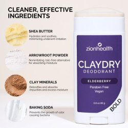 zionhealth - Bio Claydry deodorant - Elderberry