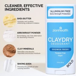 zionhealth - Bio Claydry deodorant - Shower fresh