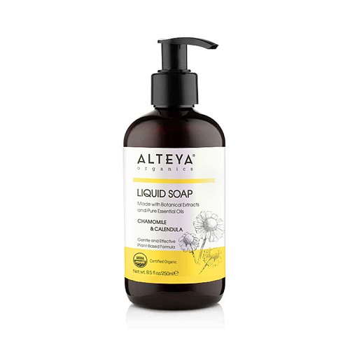 Se Alteya Organics - Økologisk Flydende Sæbe - Chamomile & Calendula 250ml hos Organic Beauty Supply